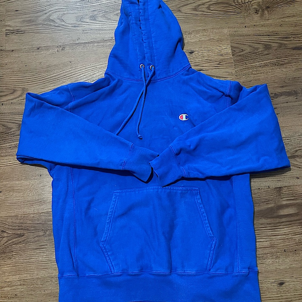 Blue champion hoodie | XL
